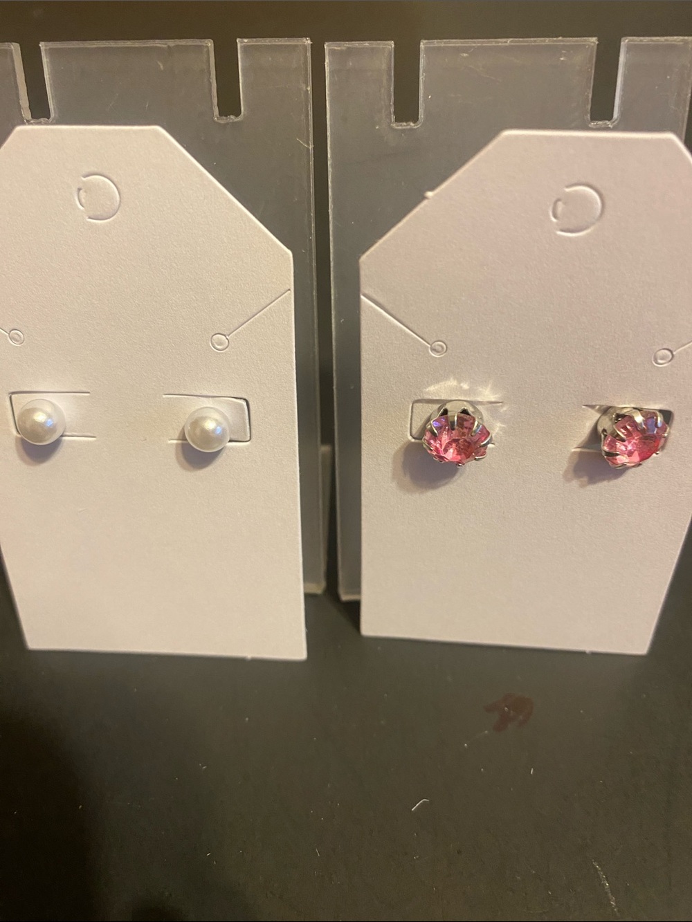 Pink Crystal Stud Earrings - Women's Fashion Jewelry